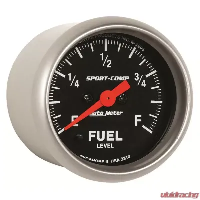 AutoMeter GAUGE; FUEL LEVEL; 2 1/16in.; 0-280O PROGRAMMABLE; SPORT-COMP - 3310