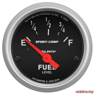 AutoMeter GAUGE; FUEL LEVEL; 2 1/16in.; 0OE TO 90OF; ELEC; SPORT-COMP - 3314