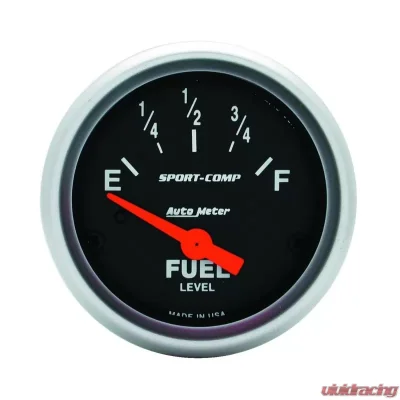 AutoMeter GAUGE; FUEL LEVEL; 2 1/16in.; 240OE TO 33OF; ELEC; SPORT-COMP - 3316