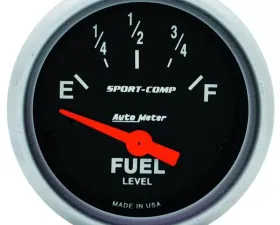 AutoMeter GAUGE; FUEL LEVEL; 2 1/16in.; 0OE TO 30OF; ELEC; SPORT-COMP