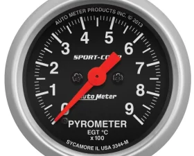 AutoMeter GAUGE; PYROMETER (EGT); 2 1/16in.; 900deg.C; DIGITAL STEPPER MOTOR; SPORT-COMP