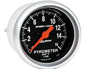 AutoMeter GAUGE; PYROMETER (EGT); 2 1/16in.; 1600deg.F; DIGITAL STEPPER MOTOR; SPORT-COMP