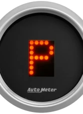 AutoMeter GAUGE; GEAR POS; 2 1/16in.; INCL INDICATORS; BLACK DIAL; RED LED; SILVER BEZEL                                     - 3359 - Image 2