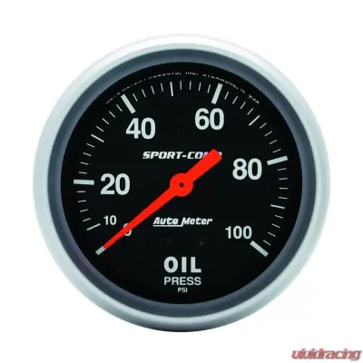 AutoMeter GAUGE; OIL PRESSURE; 2 5/8in.; 100PSI; MECHANICAL; SPORT-COMP - 3421