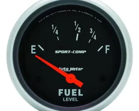 AutoMeter GAUGE; FUEL LEVEL; 2 5/8in.; 240OE TO 33OF; ELEC; SPORT-COMP
