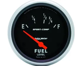 AutoMeter GAUGE; FUEL LEVEL; 2 5/8in.; 16OE TO 158OF; ELEC; SPORT-COMP