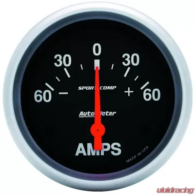 AutoMeter GAUGE; AMMETER; 2 5/8in.; 60A; ELECTRIC; SPORT-COMP - 3586