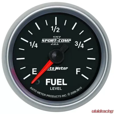 AutoMeter GAUGE; FUEL LEVEL; 2 1/16in.; 0-280O PROGRAMMABLE; SPORT-COMP II - 3610