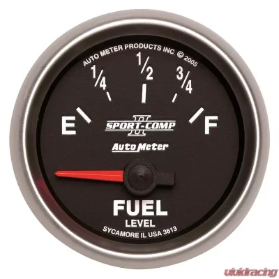 AutoMeter GAUGE; FUEL LEVEL; 2 1/16in.; 0OE TO 90OF; ELEC; SPORT-COMP II - 3613