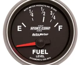 AutoMeter GAUGE; FUEL LEVEL; 2 1/16in.; 73OE TO 10OF; ELEC; SPORT-COMP II