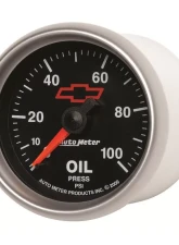 AutoMeter GAUGE; OIL PRESSURE; 2 1/16in.; 100PSI; MECHANICAL; CHEVY RED BOWTIE; BLACK                                     - 3621-00406 - Image 4