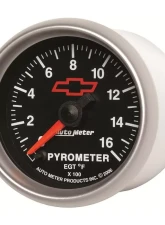 AutoMeter GAUGE; PYROMETER (EGT); 2 1/16in.; 1600deg.F; STEPPER MOTOR; CHEVY RED BOWTIE; B                                     - 3644-00406 - Image 4