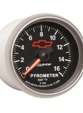 AutoMeter GAUGE; PYROMETER (EGT); 2 1/16in.; 1600deg.F; STEPPER MOTOR; CHEVY RED BOWTIE; B                                     - 3644-00406 - Image 3