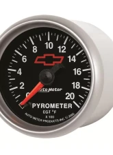 AutoMeter GAUGE; PYROMETER (EGT); 2 1/16in.; 2000deg.F; STEPPER MOTOR; CHEVY RED BOWTIE; B                                     - 3645-00406 - Image 5