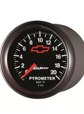 AutoMeter GAUGE; PYROMETER (EGT); 2 1/16in.; 2000deg.F; STEPPER MOTOR; CHEVY RED BOWTIE; B                                     - 3645-00406 - Image 2