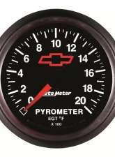 AutoMeter GAUGE; PYROMETER (EGT); 2 1/16in.; 2000deg.F; STEPPER MOTOR; CHEVY RED BOWTIE; B                                     - 3645-00406 - Image 3