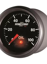 AutoMeter GAUGE; OIL PRESS; 2 1/16in.; 100PSI; DIGITAL STPR MTR W/PK/WRN; SPORT-COMP II                                     - 3652 - Image 4