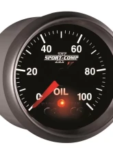AutoMeter GAUGE; OIL PRESS; 2 1/16in.; 100PSI; DIGITAL STPR MTR W/PK/WRN; SPORT-COMP II                                     - 3652 - Image 7