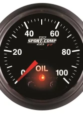 AutoMeter GAUGE; OIL PRESS; 2 1/16in.; 100PSI; DIGITAL STPR MTR W/PK/WRN; SPORT-COMP II                                     - 3652 - Image 5