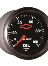 AutoMeter Oil Pressure Gauge 2 1/16in 0-100 PSI Digital Stepper Motor Chevy Red Bowtie                                     - 3653-00406 - Image 4