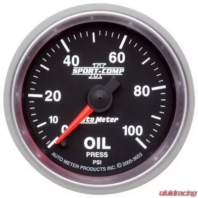 AutoMeter GAUGE; OIL PRESSURE; 2 1/16IN.; 100PSI; DIGITAL STEPPER MOTOR; SPORT-COMP II - 3653