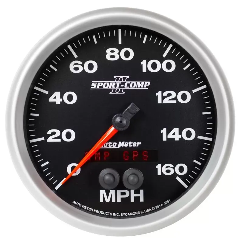 AutoMeter GAUGE; SPEEDOMETER; 5in.; 160MPH; GPS; SPORT-COMP II - 3681