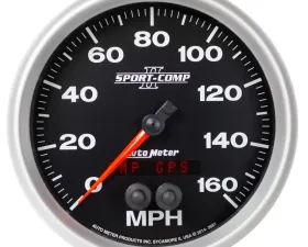AutoMeter GAUGE; SPEEDOMETER; 5in.; 160MPH; GPS; SPORT-COMP II