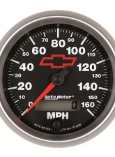 AutoMeter GAUGE; SPEEDOMETER; 3 3/8in.; 160MPH; ELEC. PROGRAMMABLE; CHEVY RED BOWTIE; BLAC                                     - 3688-00406 - Image 6