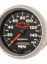 AutoMeter GAUGE; SPEEDOMETER; 3 3/8in.; 160MPH; ELEC. PROGRAMMABLE; CHEVY RED BOWTIE; BLAC                                     - 3688-00406 - Image 2