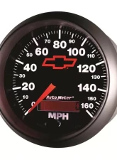 AutoMeter GAUGE; SPEEDOMETER; 3 3/8in.; 160MPH; ELEC. PROGRAMMABLE; CHEVY RED BOWTIE; BLAC                                     - 3688-00406 - Image 3