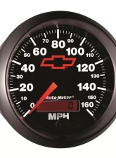 AutoMeter GAUGE; SPEEDOMETER; 3 3/8in.; 160MPH; ELEC. PROGRAMMABLE; CHEVY RED BOWTIE; BLAC                                     - 3688-00406 - Image 6