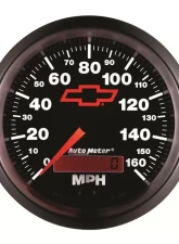 AutoMeter GAUGE; SPEEDOMETER; 3 3/8in.; 160MPH; ELEC. PROGRAMMABLE; CHEVY RED BOWTIE; BLAC                                     - 3688-00406 - Image 4