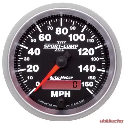 AutoMeter GAUGE; SPEEDOMETER; 3 3/8in.; 160MPH; ELEC. PROGRAMMABLE; SPORT-COMP II - 3688