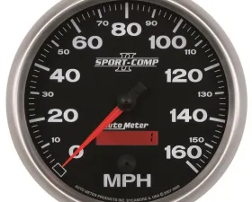 AutoMeter GAUGE; SPEEDOMETER; 5in.; 160MPH; ELEC. PROGRAMMABLE; SPORT-COMP II