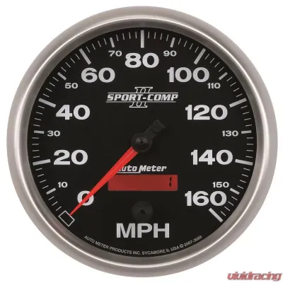 AutoMeter GAUGE; SPEEDOMETER; 5in.; 160MPH; ELEC. PROGRAMMABLE; SPORT-COMP II - 3689