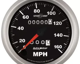 AutoMeter GAUGE; SPEEDOMETER; 3 3/8in.; 160MPH; MECHANICAL; SPORT-COMP II