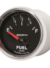 AutoMeter GAUGE; FUEL LEVEL; 2 1/16in.; 240OE TO 33OF; ELEC; GS                                     - 3816 - Image 2