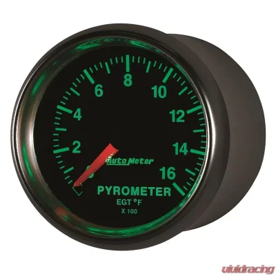 AutoMeter GAUGE; PYROMETER (EGT); 2 1/16in.; 1600deg.F; DIGITAL STEPPER MOTOR; GS - 3844