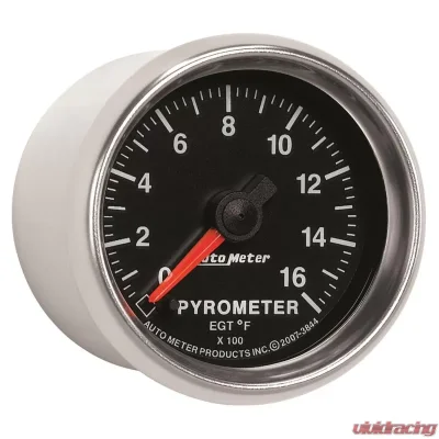 AutoMeter GAUGE; PYROMETER (EGT); 2 1/16in.; 1600deg.F; DIGITAL STEPPER MOTOR; GS - 3844