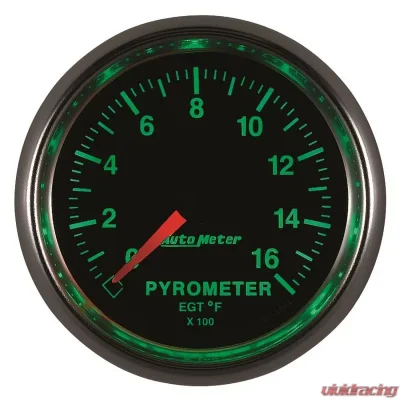 AutoMeter GAUGE; PYROMETER (EGT); 2 1/16in.; 1600deg.F; DIGITAL STEPPER MOTOR; GS - 3844