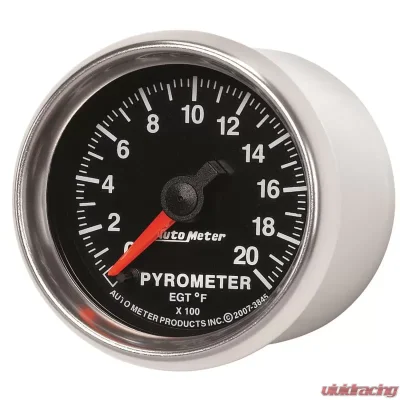 AutoMeter GAUGE; PYROMETER (EGT); 2 1/16in.; 2000deg.F; DIGITAL STEPPER MOTOR; GS - 3845