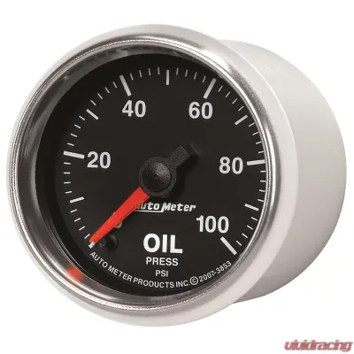 AutoMeter GAUGE; OIL PRESSURE; 2 1/16in.; 100PSI; DIGITAL STEPPER MOTOR; GS - 3853