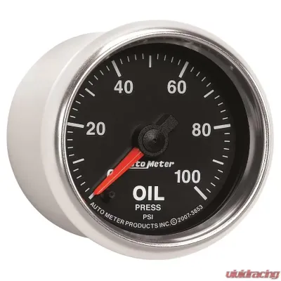 AutoMeter GAUGE; OIL PRESSURE; 2 1/16in.; 100PSI; DIGITAL STEPPER MOTOR; GS - 3853