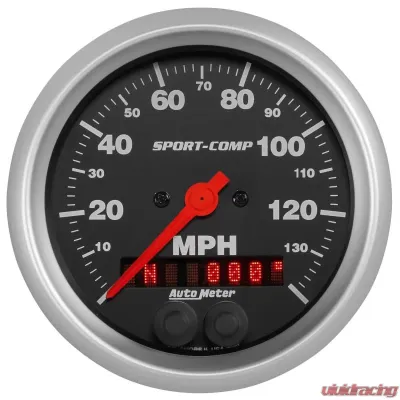 AutoMeter GAUGE; SPEEDOMETER; 3 3/8in.; 140MPH; GPS; SPORT-COMP - 3982