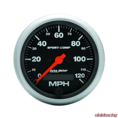 AutoMeter GAUGE; SPEEDO; 3 3/8in.; 120MPH; ELEC. PROGRAM W/LCD ODO; SPORT-COMP - 3987