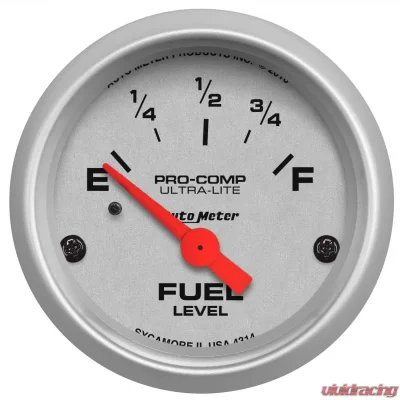 AutoMeter GAUGE; FUEL LEVEL; 2 1/16in.; 0OE TO 90OF; ELEC; ULTRA-LITE - 4314