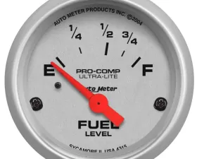 AutoMeter GAUGE; FUEL LEVEL; 2 1/16in.; 73OE TO 10OF; ELEC; ULTRA-LITE