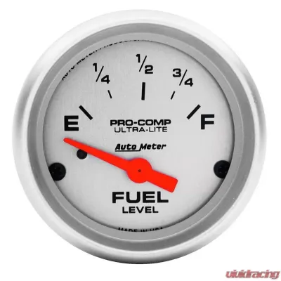 AutoMeter GAUGE; FUEL LEVEL; 2 1/16in.; 73OE TO 10OF(AFTERMARKET LINEAR); ELEC; ULTRA-LITE - 4319