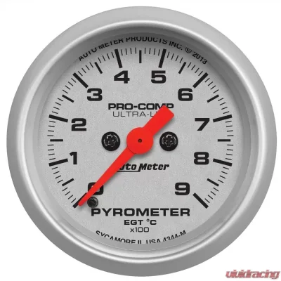 AutoMeter GAUGE; PYROMETER (EGT); 2 1/16in.; 900deg.C; DIGITAL STEPPER MOTOR; ULTRA-LITE - 4344-M