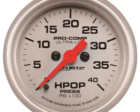 AutoMeter GAUGE; HIGH PRESS OIL PUMP; 2 1/16in.; 4KPSI; DIGITAL STEPPER MOTOR; ULTRA-LITE